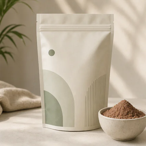 Primary packaging composition for Cocoa Plant Protein Blend