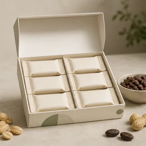 Primary packaging composition for Peanut Cacao Energy Bites