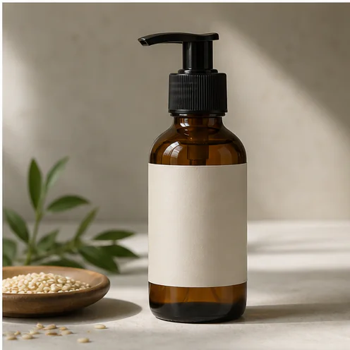 Primary packaging composition for Cold-Pressed Sesame Body Oil