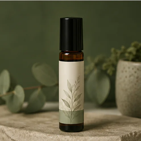 Primary packaging composition for Lavender Pulse Point Oil
